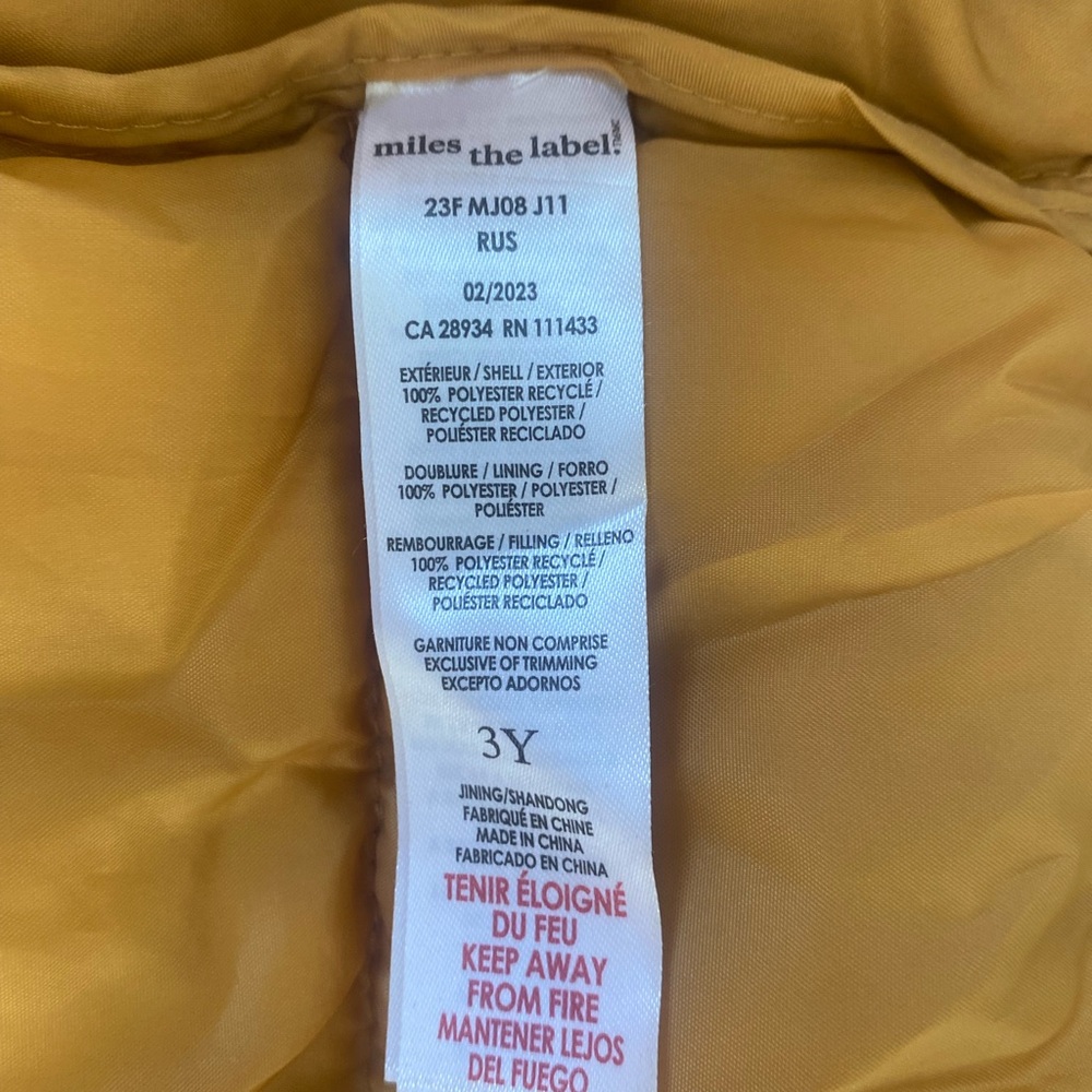 Goldenrod Sunflower Packable Puffer Jacket 3T/4T - Picture 8 of 11